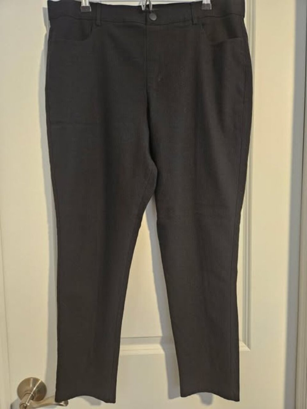 Mario Serrani Italy Black Pull-On Pants XLLLL Stretch Career Casual